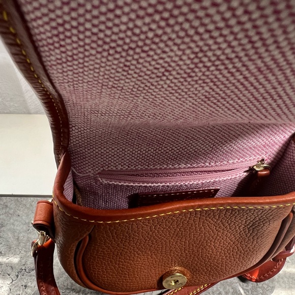 Dooney & Bourke Brown Leather Shoulder Bag - Picture 4 of 7